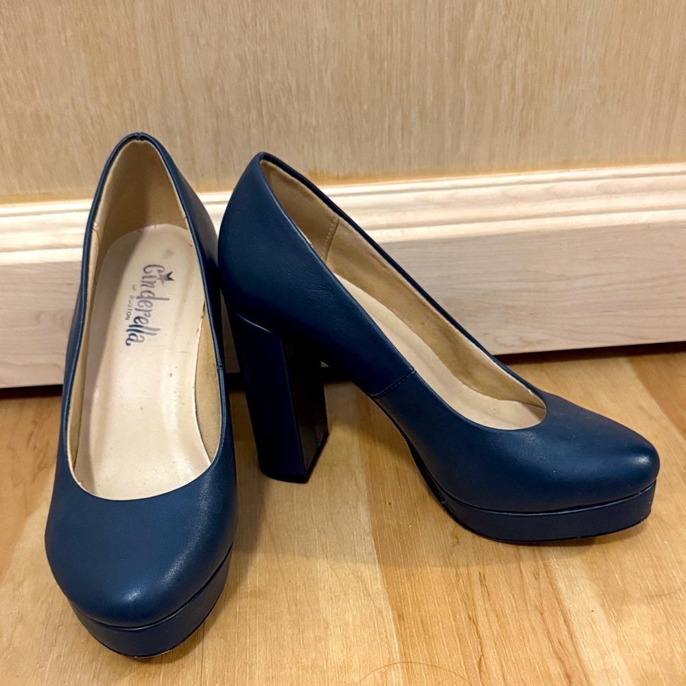 Cinderella of Boston Navy Blue Platform Heels